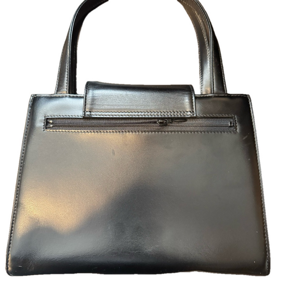Valentino Garavani Vintage Black Leather Handbag RARE- ONLY ONE ON POSH! - Picture 3 of 15